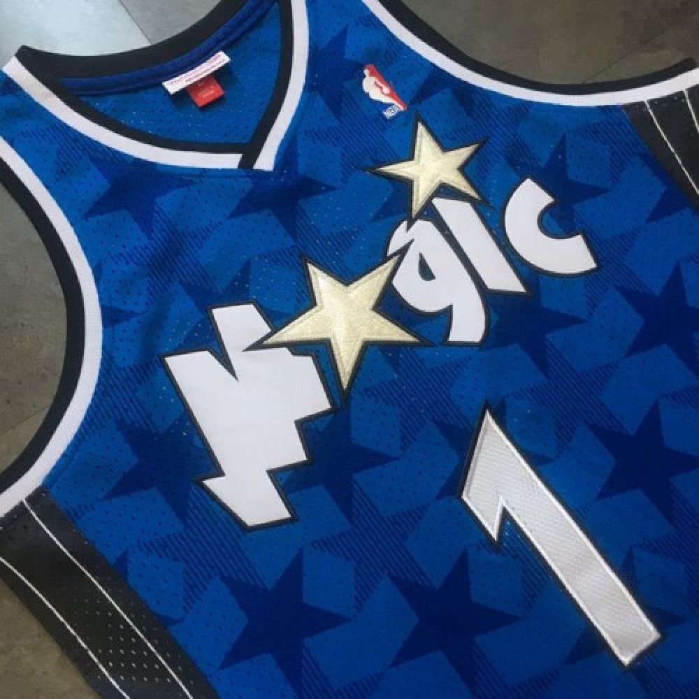 Men's Orlando Magic Tracy McGrady #1 Throwback Blue 00-01 Hardwood Classics Jersey-Pro Kit Vault | Brand New 26/27 Sports Jerseys
